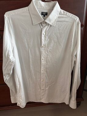 Faherty Reserve White Button-Front Long Sleeve Shirt